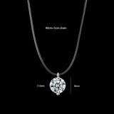 Silver Plated Fishing Line Necklace Women's Invisible Chain Mermaid Choker