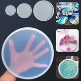 Round Coaster Resin Casting Molds Silicone Epoxy Agate Making Mould DIY