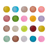 Frosted Mixed Glass Beads Round 100pcs DIY Jewelry Accessory