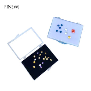 Transparent Gem Jewelry Storage Box Diamond Organizer Case