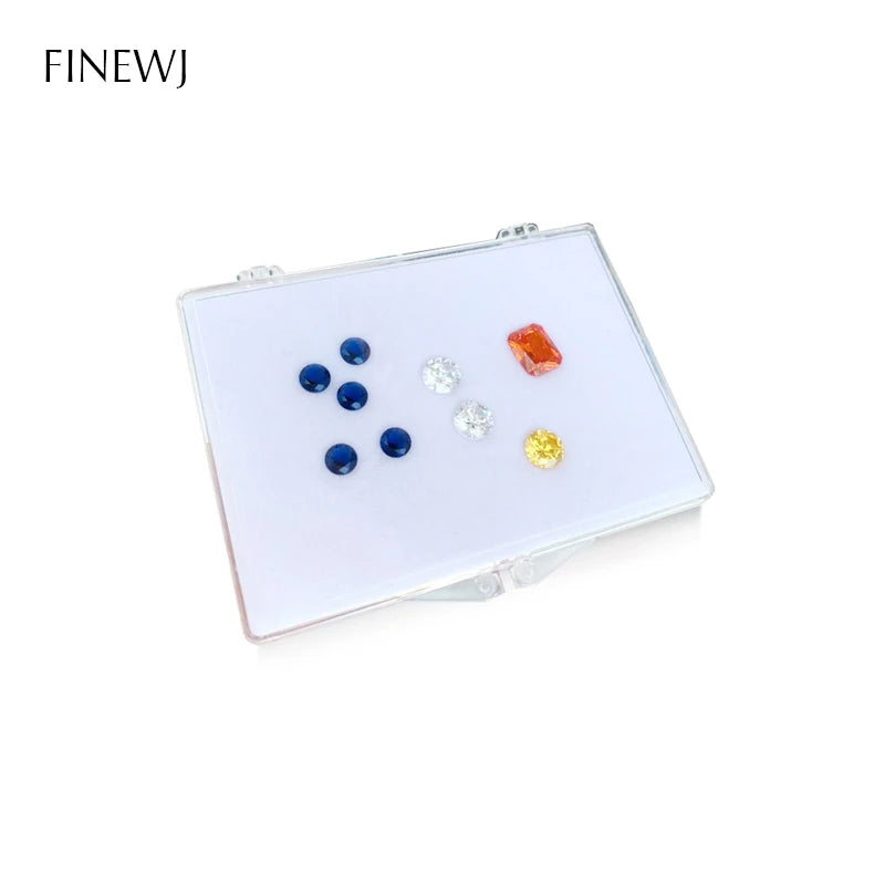 Transparent Gem Jewelry Storage Box Diamond Organizer Case