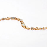 Glass Brass Chain Bracelet 18K Plated Women Jewelry Romantic Gift