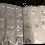 Clear Plastic Jewelry Storage Book with 50pcs Sealing Bags