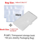 Portable Transparent Jewelry Storage Book Organizer
