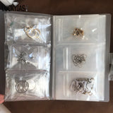 Transparent Jewelry Storage Book Organizer Earrings Holder