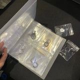 Clear Plastic Jewelry Storage Book Zip-lock Bag Display Album