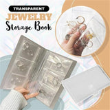 Transparent Jewelry Storage Book Set with Zip-Locking Divided Cells