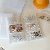 Transparent Jewelry Storage Book Set with Zip-Locking Divided Cells