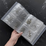 Transparent Jewelry Storage Book Set with Zip-Locking Divided Cells