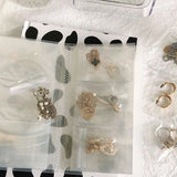 Transparent Jewelry Storage Book with 50 Sealing Bags