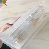 Transparent Jewelry Storage Book Earrings Chain Necklace Rings Display Stand