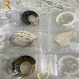 Transparent Jewelry Storage Book Earrings Chain Necklace Rings Display Stand