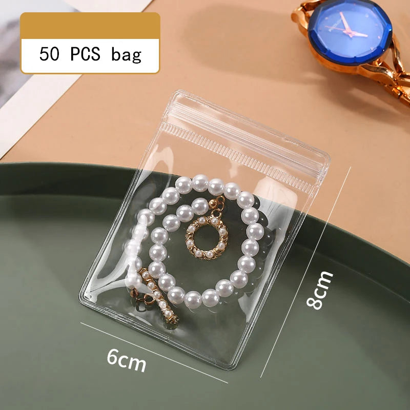 Transparent Jewelry Storage Book Earrings Chain Necklace Rings Display Stand