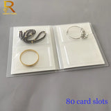 Transparent Jewelry Storage Book Earrings Chain Necklace Rings Display Stand