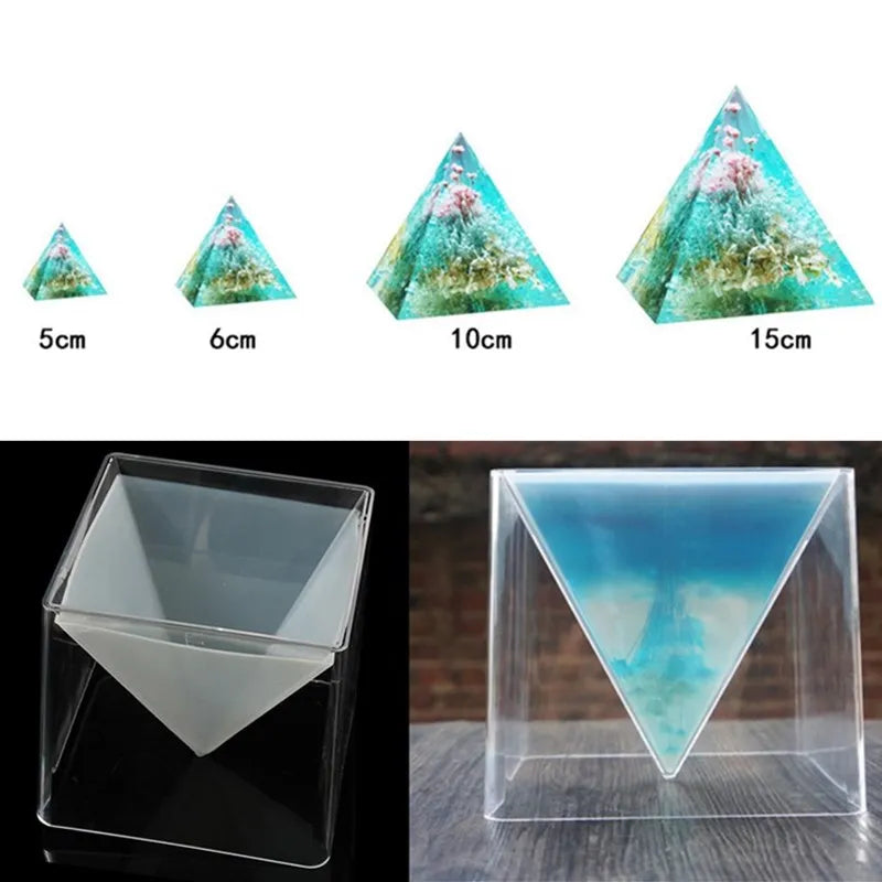 Large Resin Pyramid Jewelry Silicone Molds for DIY Jewelry Making