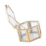 Mini Hexagonal Glass Heart Jewelry Box