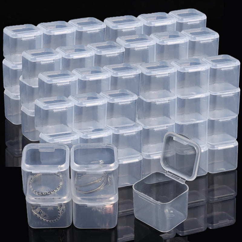 Mini Storage Box Clear Beads Jewelry Container Case Plastic DIY Nail Art