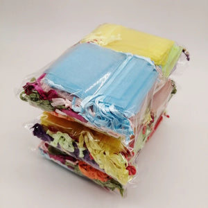 100pcs Organza Gift Bag Drawstring Jewelry Pouch