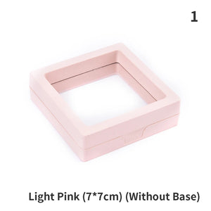 Transparent PE Film Brooch Coin Gems Jewelry Storage Box Dustproof