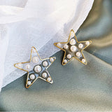 Personality Pearl Heart Earrings - Street Style