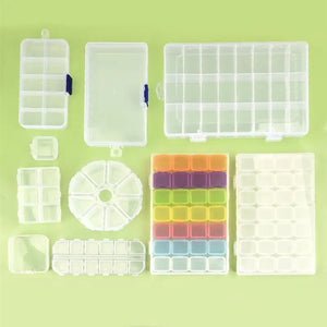 Transparent Plastic Jewelry Storage Box Container Case Organizer