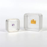 Transparent Plastic Ring Diamond Stud Earrings Pearl Jewelry Packaging Box