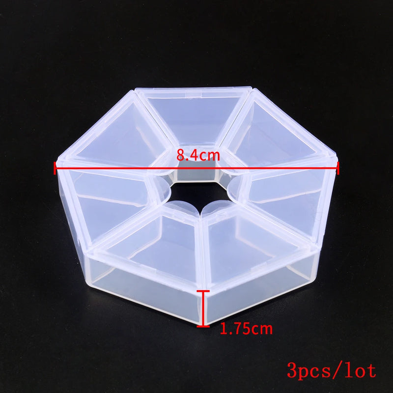 Clear Plastic Storage Box Jewelry Earring Bead Screw Holder Case Organizer