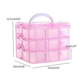 Transparent Portable Large Jewelry Organizer with Removable Grids