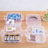 Transparent Portable Large Jewelry Organizer Removable Grids Storage Box
