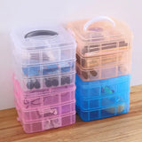 Transparent Portable Large Jewelry Organizer Removable Grids Storage Box