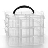 Transparent Portable Jewelry Organizer Box Storage Case Display