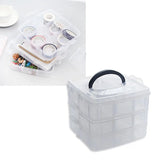 Transparent Portable Jewelry Organizer Box Storage Case Display