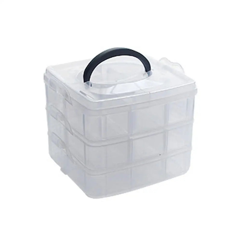 Transparent Portable Jewelry Organizer Box Storage Case Display