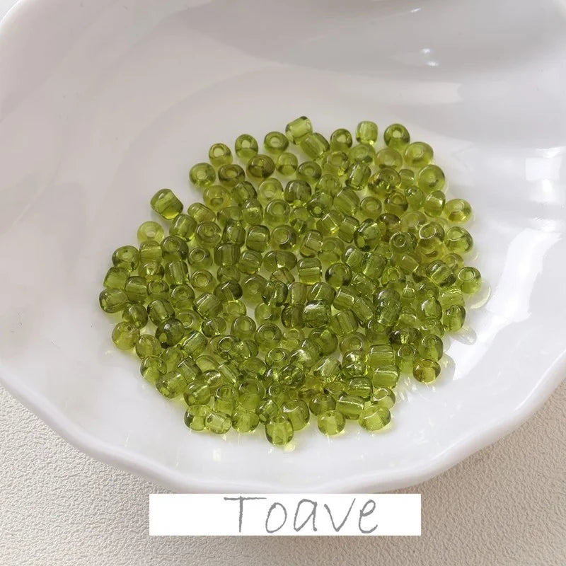 4mm Pure Glass Rice Beads for DIY Bracelet Necklace
