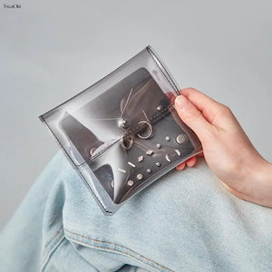 Transparent PVC Earring Storage Bag Necklace Ring Jewelry Bag