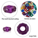 180pcs Transparent Resin European Beads Large Hole Bead DIY Jewelry Making
