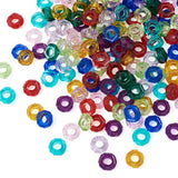180pcs Transparent Resin European Beads Large Hole Bead DIY Jewelry Making
