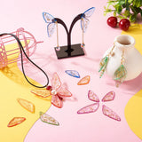 Resin Pendant Dangle Chams with Butterfly Wing Design for DIY Earrings