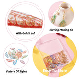 Resin Pendant Dangle Chams with Butterfly Wing Design for DIY Earrings
