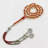 Transparent Resin Tasbih Islam Rosary Muslim Red Bracelet 33 Beads