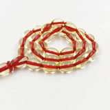 Transparent Resin Tasbih Islam Rosary Muslim Red Bracelet 33 Beads