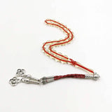 Transparent Resin Tasbih Islam Rosary Muslim Red Bracelet 33 Beads
