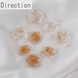 Transparent Rose Foil Resin Patch for Earrings