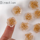 Transparent Rose Foil Resin Patch for Earrings