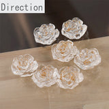 Transparent Rose Foil Resin Patch for Earrings