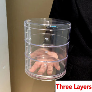 Rotating Dustproof Jewelry Box Multilayer Organizer Case