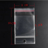 Self Sealing Adhesive OPP Bag with Hang Hole for Jewelry Display