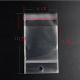 Self Sealing Adhesive OPP Bag with Hang Hole for Jewelry Display