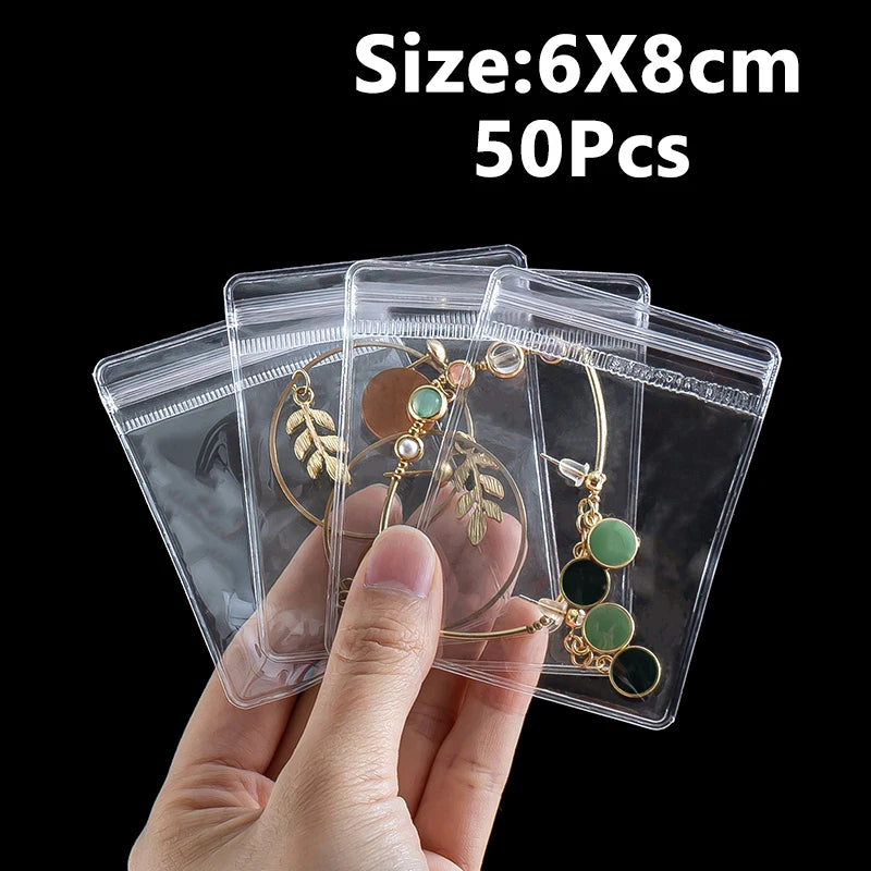 Adhesive Pouch PVC Bag for Jewelry Storage
