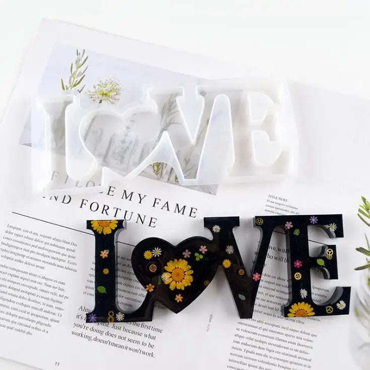 Letters Love Silicone Mold for DIY Crystal Epoxy Jewelry Decoration